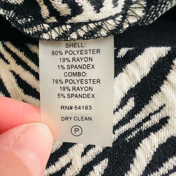 Ivanka Trump Womens Black Off-White Zebra Print Color Block Sheath Dress Size 8 - Picture 9 of 9